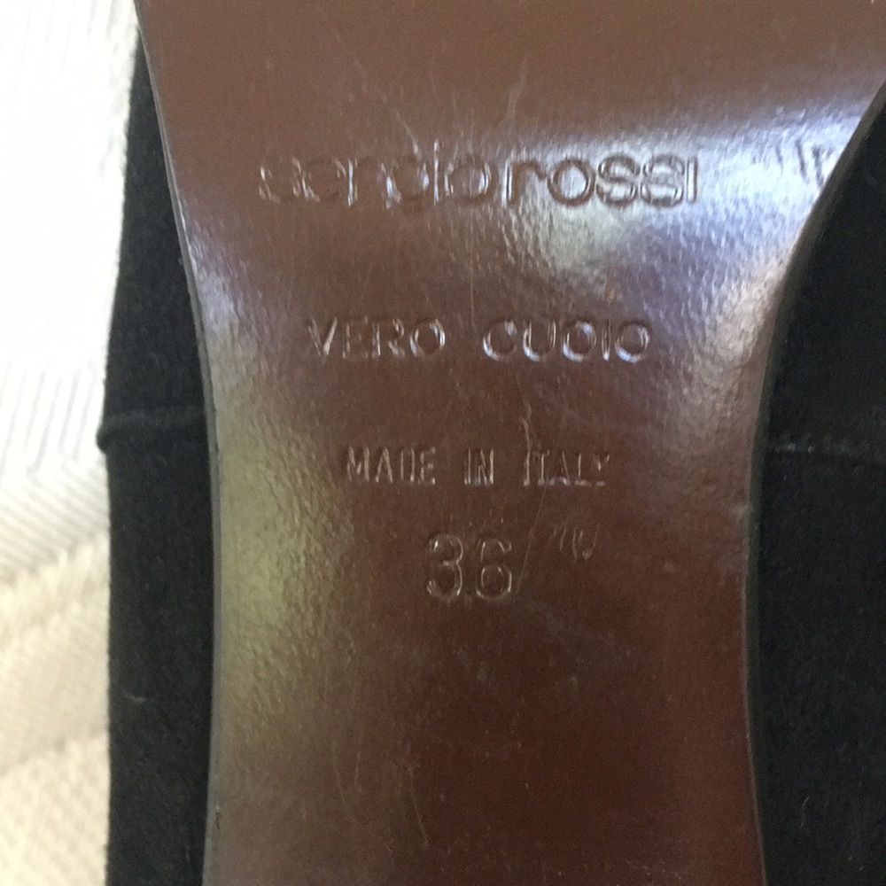 Sergio Rossi Black Suede High Boots Size 6 - Picture 6 of 8